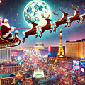 Santa Over Las Vegas