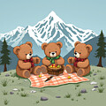 Teddy Bears Having a Picnic